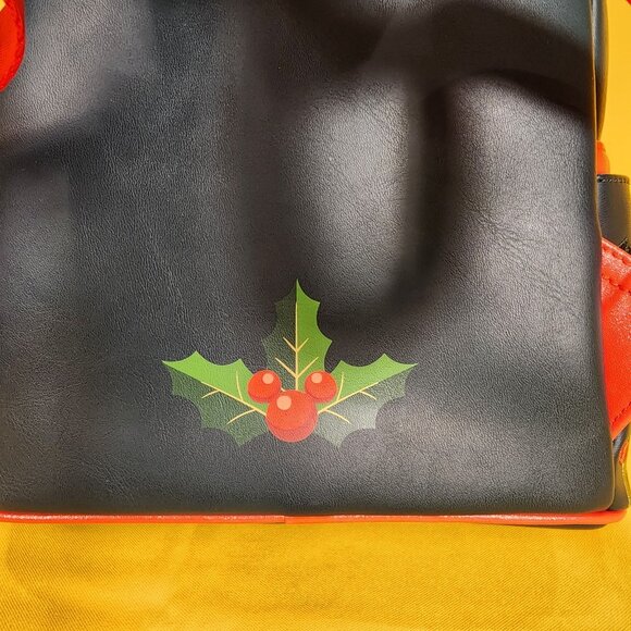 Loungefly Disney Minnie Mouse Holiday Holly Ears Bow Cosplay Mini Backpack NEW - Picture 6 of 11